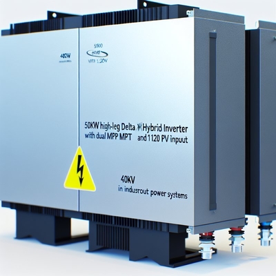 50kW 480V High-Leg Delta Hybride Omvormer met Dubbele MPPT en 120kW PV-ingang voor Industriële Energiesystemen