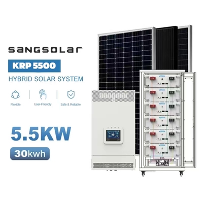Sangsolar 5.5kw 10kw 48v 220v 230v 15kwh 30kwh Lithiumbatterij Off Grid Zonne-energiesysteem zonder batterij