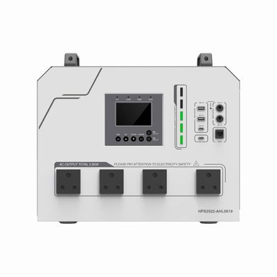 120VAC 2500W LiFePO4 back-up systeem met een batterij van 102Ah en een MPPT-oplader van 60A